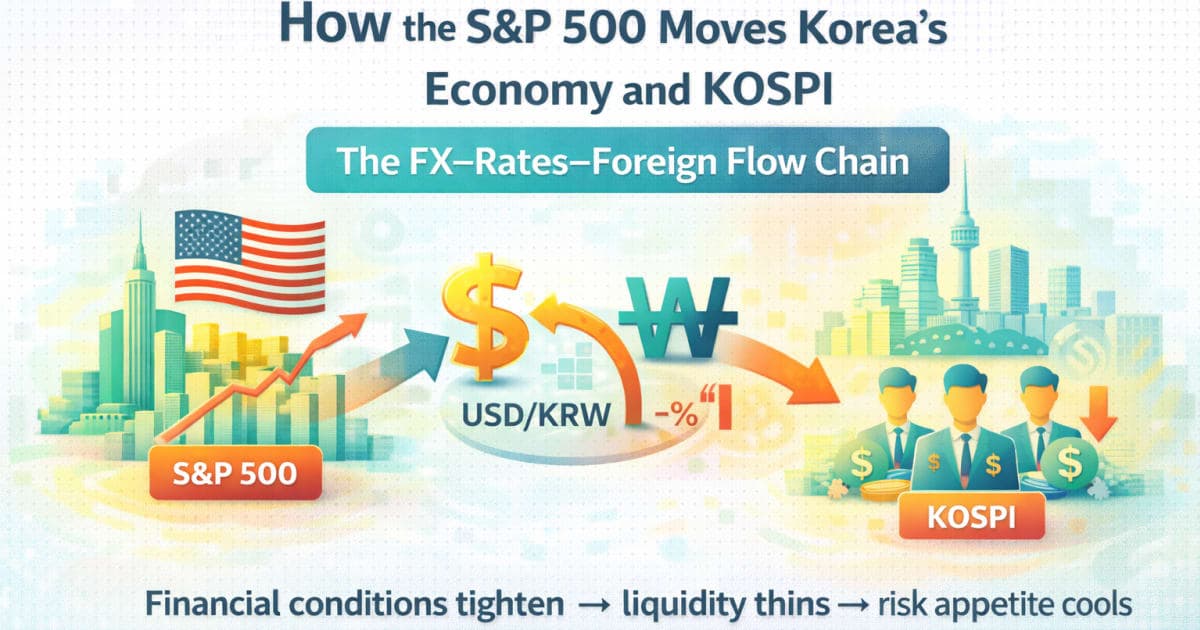 미국 증시(S&P500)가 한국 경제·코스피에 미치는 영향: 환율·금리·외국인 수급의 연결고리