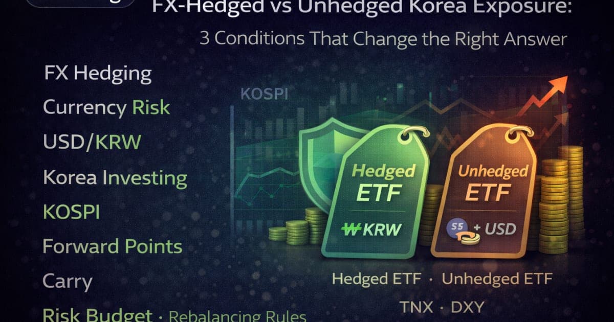 FX-Hedged vs Unhedged Korea Exposure: 3 Conditions That Change the Right Answer