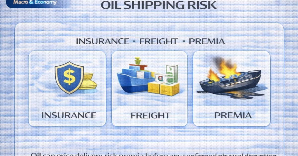Middle East Oil Shipping Risk, Explained on One Page: Oil Often Reacts to Insurance and Freight Premia Before Any “Blockade”