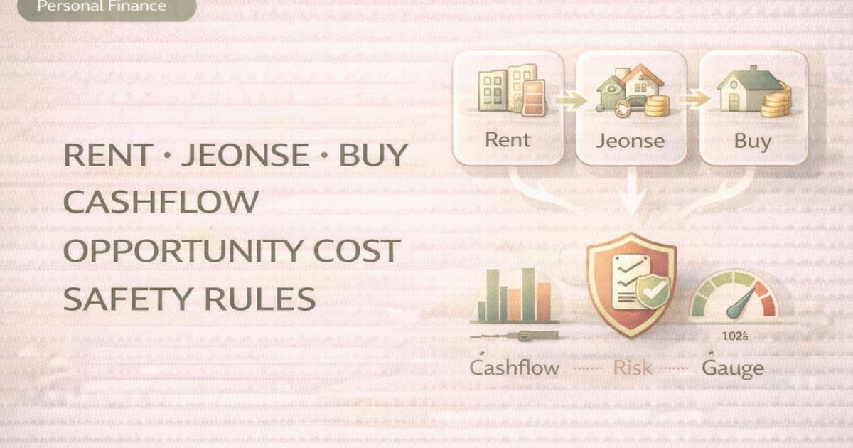 Rent vs Jeonse vs Buy: Not “Cheaper,” but “Safer” — Compare Cash Flow, Opportunity Cost, and Risk Triggers