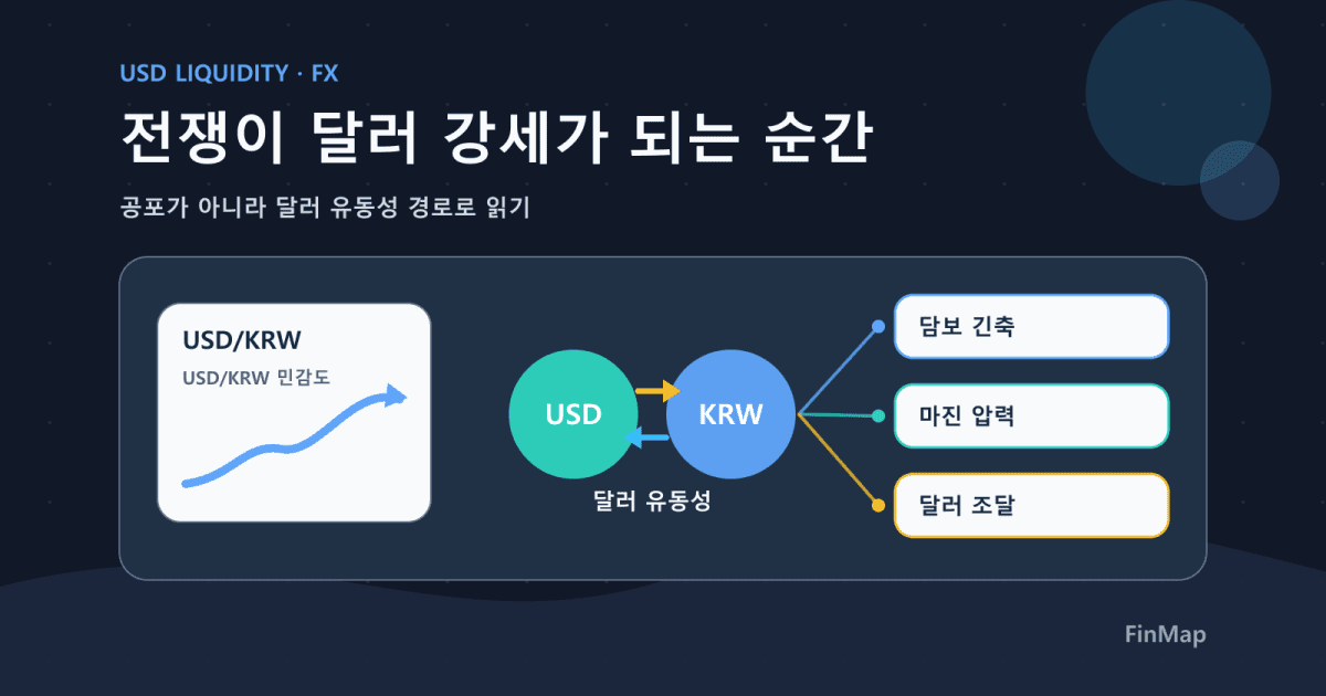 전쟁이 달러 강세로 번역되는 순간: ‘안전자산’이 아니라 ‘달러 유동성’으로 읽기