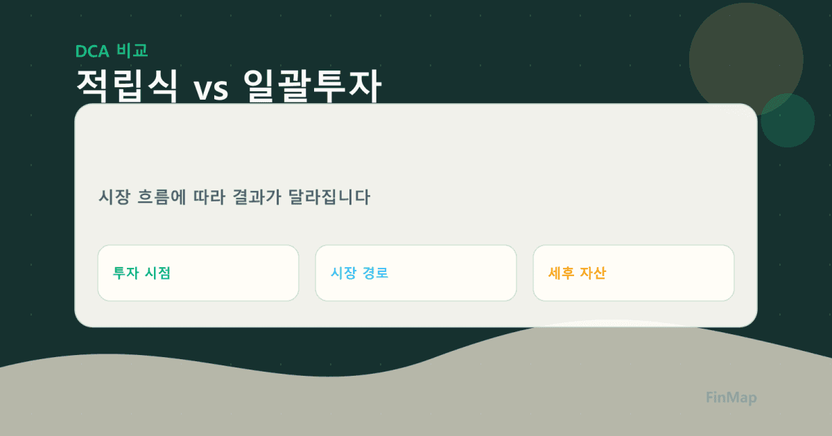 적립식 투자와 일괄투자, 언제 결과가 달라질까? DCA 비교 계산법