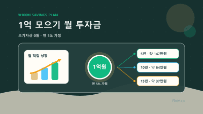 1억 모으려면 월 얼마? 5년·10년·15년 필요 투자금